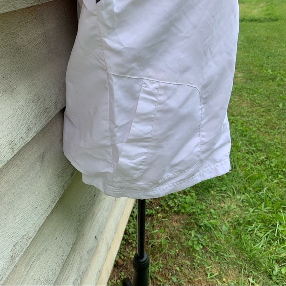 Vintage 90s Striped Detail Zip Front Long Sleeve Mock Neck Athletic Track Jacket - Picture 14 of 16